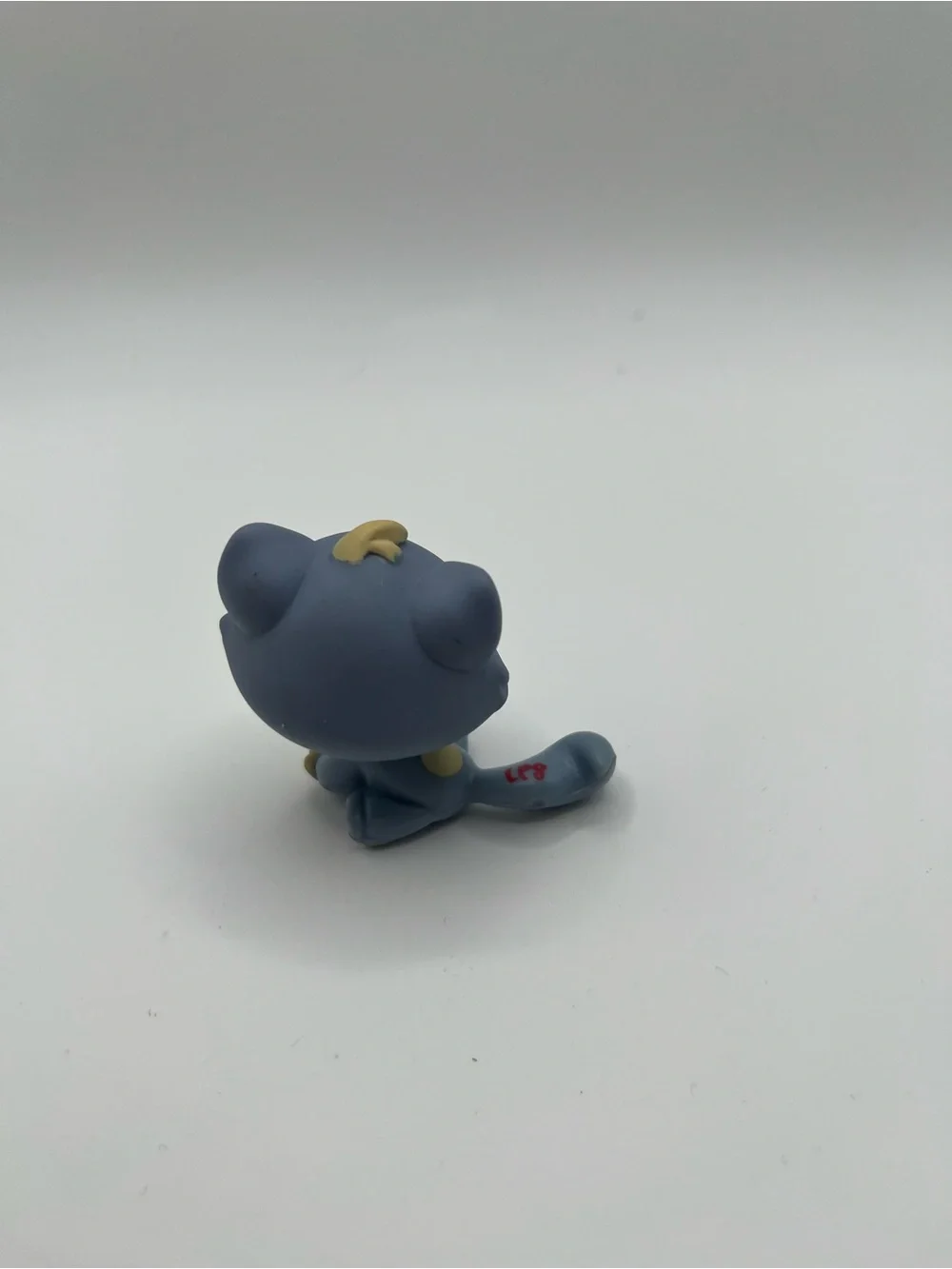 Littlest Pet Shop Bon Bon Tabby Cat Blue Gray Pink Yellow #1155 Kitten RARE LPS